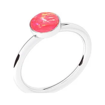 Prsten NUBIS® Stříbrný prsten s opálem - velikost 50 - NBP42-OP57-50