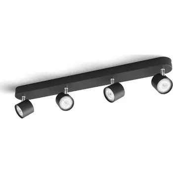 Bodové svítidlo Philips Star bodové LED svítidlo 4x4,5W 2000lm 2700K IP20 stmívatelné, černé