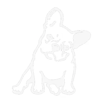 samolepka Pes 061 pravá Francouzský buldoček (09 - bílá) SAMOLEPKA NA AUTO, NÁLEPKA, FÓLIE, POLEP, TUNING, VLASTNÍ TEXT, TISK, AUTOSAMOLEPKY.cz, POLEPY, OBRÁZEK, LOGO, 3D STICKERS