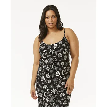 Dámské šaty šaty Rip Curl HOLIDAY MIDI DRESS Black velikost XS