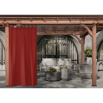 Venkovní zahradní závěs s poutky SANTIAGO color 12 vínová, různé rozměry (cena za 1 kus) + dárek úvaz MyBestHome Rozměr: 155x220 cm