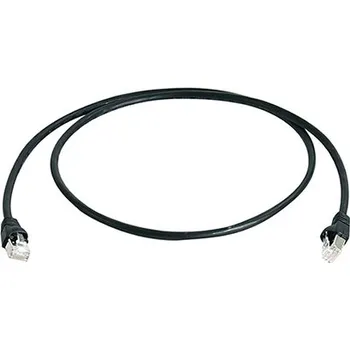 Síťový kabel TELEGARTNER S/FTP patchkabel kat. 6a, LSOH, 0,5m, černý (100007969) - 21.15.3550