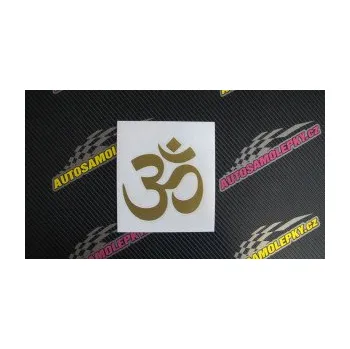 samolepka Náboženský symbol Hinduismus Óm 001 (13 - jasně žlutá) SAMOLEPKA NA AUTO, NÁLEPKA, FÓLIE, POLEP, TUNING, VLASTNÍ TEXT, TISK, AUTOSAMOLEPKY.cz, POLEPY, OBRÁZEK, LOGO, 3D STICKERS