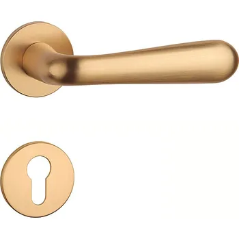 Dveřní kování Dveřní kování MP Gardenia - R 5S (OLS - Mosaz broušená), klika-klika, Bez spodní rozety, MP OLS (mosaz broušená a lakovaná)