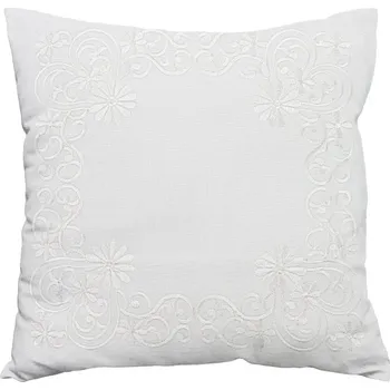 Povlak na dekorativní polštářek Dekorační povlak na polštář BLOSSOM ORNAMENT 40x40 cm, bílý