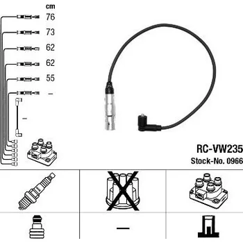 Zapalovací kabel Sada kabelů pro zapalování NGK RC-VW235