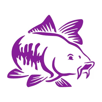 Polep vozidla SAMOLEPKA Kapr 001 pravá (14 - fialová) NA AUTO, NÁLEPKA, FÓLIE, POLEP, TUNING, VLASTNÍ TEXT, TISK, AUTOSAMOLEPKY.cz, POLEPY, OBRÁZEK, LOGO, SAMOLEPKY