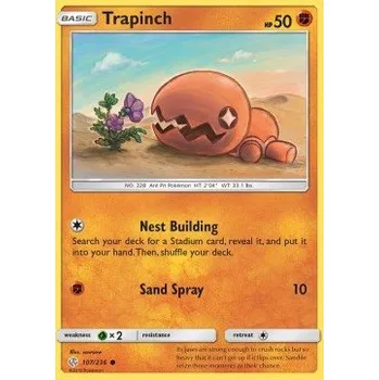 Sběratelská karetní hra Pokémon CEC 107/236 Trapinch - Cosmic Eclipse Stav: Excellent, Verze: NORMAL