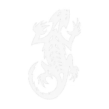 Samolepící dekorace SAMOLEPKA Ještěrka 014 pravá (09 - bílá) NA AUTO, NÁLEPKA, FÓLIE, POLEP, TUNING, VLASTNÍ TEXT, TISK, AUTOSAMOLEPKY.cz, POLEPY, OBRÁZEK, LOGO, SAMOLEPKY