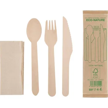 Příbor Dřevěná sada příborů Plus