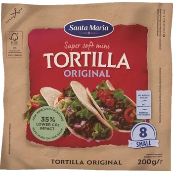 Trvanlivě pečivo Santa Maria Super Soft Mini Tortilla Original 200 g