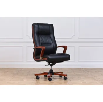 Kožené křeslo Ambassador černé