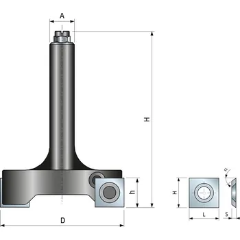 Příslušenství k frézce FREUD Stopková fréza žiletková na plochy D60x13x80 z2 s=12 NC12M60