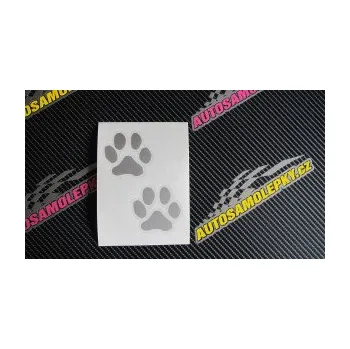 samolepka Tlapky 001 (09 - bílá) SAMOLEPKA NA AUTO, NÁLEPKA, FÓLIE, POLEP, TUNING, VLASTNÍ TEXT, TISK, AUTOSAMOLEPKY.cz, POLEPY, OBRÁZEK, LOGO, 3D STICKERS