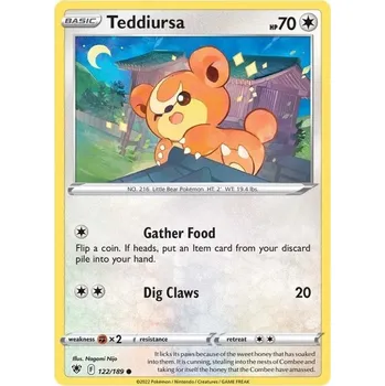 Sběratelská karetní hra Pokémon karta Teddiursa 122/189