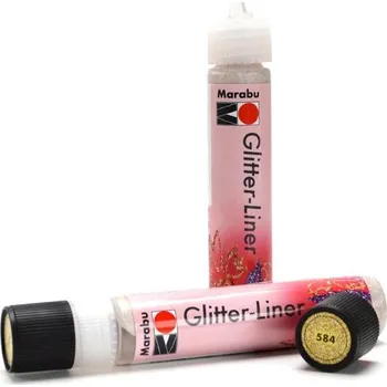 Speciální výtvarná barva Glitter liner Marabu, zlatá, 25 ml