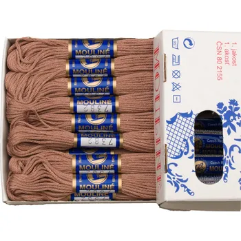 Příze Snový svět 7382 - Bavlněná vyšívací příze Mouline muškátový ořech