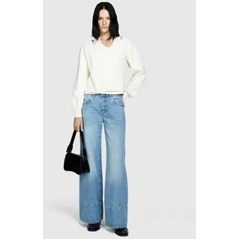 Dámská mikina Sisley Mikina 3FPPL104P Écru Regular Fit XS