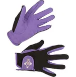 Dětské jezdecké rukavice Lilli Starlight, černá/fialová velikost M