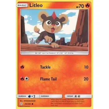 Volný čas Pokémon CEC 036/236 Litleo - Cosmic Eclipse Stav: Excellent, Verze: NORMAL