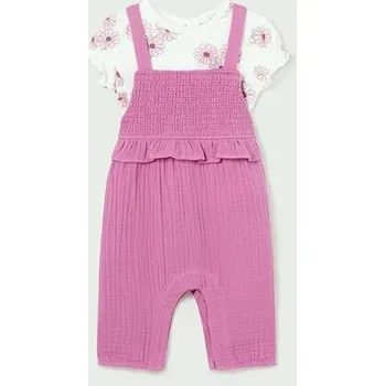 Kojenecká souprava lacláče z mušelínu a tričko v letním kompletu Mayoral 1608-42 velikost 80