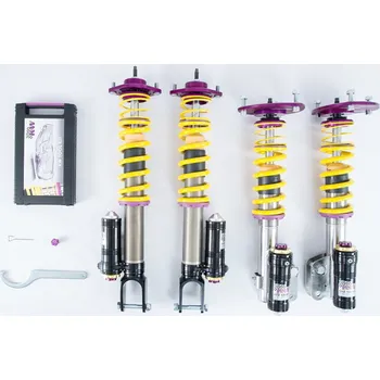 Výškově stavitelný podvozek KW V4 Clubsport s třícestně nastavitelnou tuhostí pro BMW řada 1 max zatížení PN do 1090 kg Suspension kit exclusively fits vehicles up to year 12/2014, where the original camber plates are at, bez elektronických tlumičů