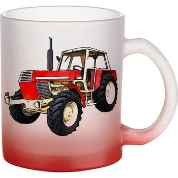 Skleněný hrnek Zetor Crystal 12045 (hrneček s traktorem matné sklo)