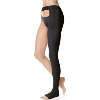 Dámské punčochy Stehenní punčochy s upínáním MAXIS MICRO (II.KT)—Velikost 7, barva černá, délka krátká, bez špice, LEVÁ