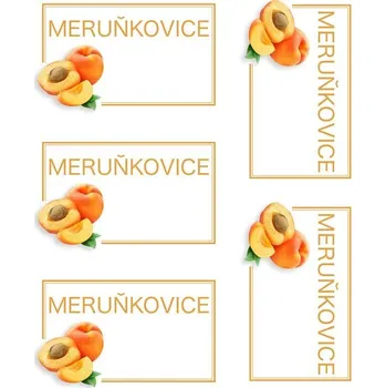 Samolepící etiketa Samolepicí etiketa, Meruňkovice, malá, 5 ks