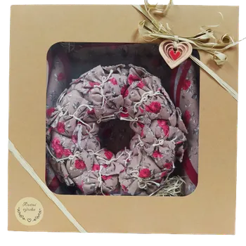 Dárková krabička s levandulovým věncem - velká 03