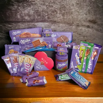 Dárkový potravinový koš Milka dárkový balíček s věnováním 1620g