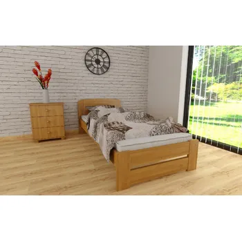 Postel Postel z masivu borovice Petra 90x200 cm olše + rošt ZDARMA