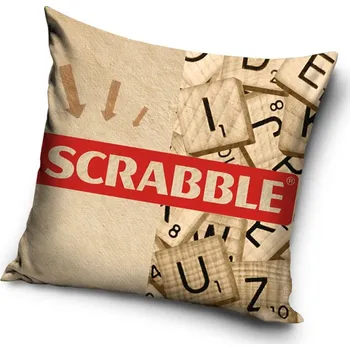 Polštář Povlak na polštářek Dřevěné Scrabble