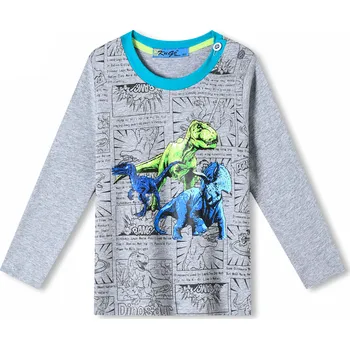 Chlapecké tričko Chlapecké tričko - KUGO HC0751, šedý melír Barva: Šedá, Velikost: 80