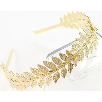 Čelenka Čelenka do vlasů | doplněk do vlasů s lístky - kov - Zlato