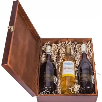 Dárková krabička Krabička na 3 láhve Carmen - medová