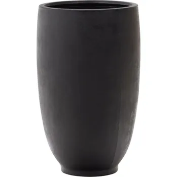 Květináč Černý cementový zahradní květináč Kave Home Aiguablava 121 cm