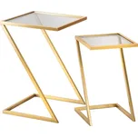 Mauro Ferretti Sada odkládacích stolků se skleněnou deskou