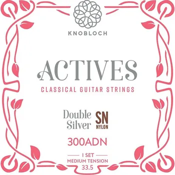 Struna pro kytaru a smyčcový nástroj Knobloch ACTIVES Double Silver SN Nylon Medium Tension 33.5 + prodloužená záruka 3 roky