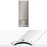 Přechodová lišta 30 mm oblá samolepící E07 inox