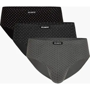 Slipy Atlantické kalhotky 3MP-101/03/04 A'3 M-3XL grafitově-khaki-černá M