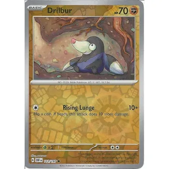 Společenská hra Pokémon karta Drilbur 111/197 Reverse Holo