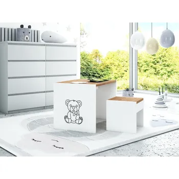 Dětský pokoj Stůl a jedna židle - medvídek / dřevo