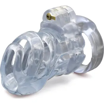 Pás cudnosti Brutus Cyborg Cage Chastity Cage Clear