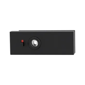 Dveřní kování GK - PURISTO S - ZÁMEK na skleněné dveře - WC S2L - magnetický kování na sklo WC set Grafit černá (78)