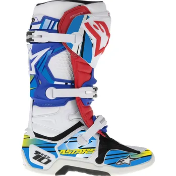 Moto obuv Sada polepů pro boty tech 10, alpinestars (modrá/světle modrá/žlutá, pro velikosti 11-14/45,5-49,5)