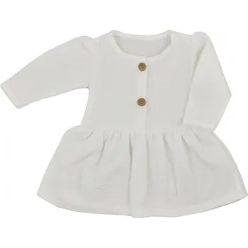 Kojenecké šaty Kojenecké mušelínové šatičky - ecru