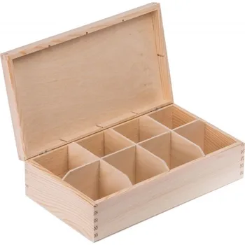 Dárková krabička Krabička dřevěná na čaj 16,5x28,5x8 cm