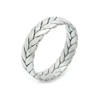 Prsten OPR1879-D-52 Dámský ocelový prsten proplétaný