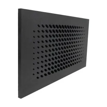 Větrací mřížka Luftuj LUFTOMET Flat mřížka Kapičky černá plastová s rámečkem - LF-P-R-DB-PB
